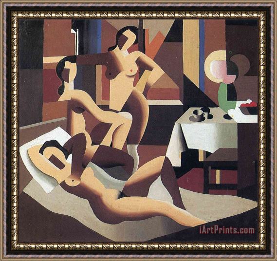 rene magritte Three Nudes in an Interior 1923 Framed Painting