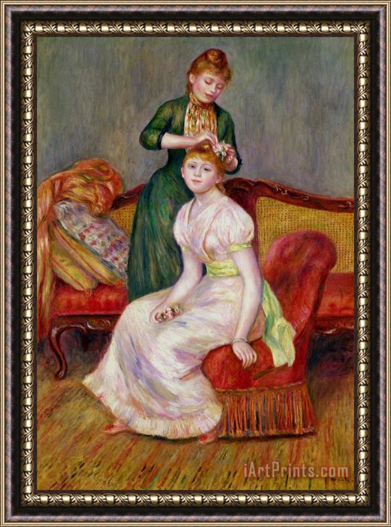 Renoir La Coiffure Framed Print