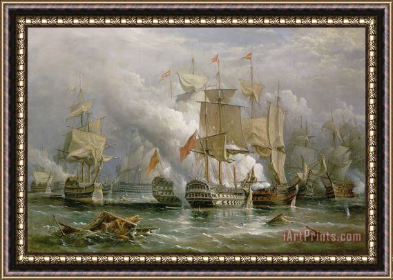 Richard Bridges Beechey The Battle of Cape St Vincent Framed Painting