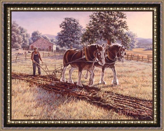 Richard De Wolfe Days of Gold Framed Painting