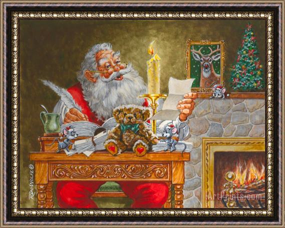 Richard De Wolfe Dear Santa Framed Painting