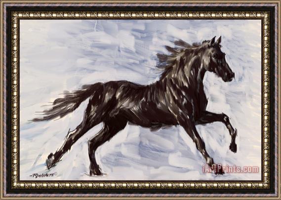 Richard De Wolfe Running Horse Framed Print