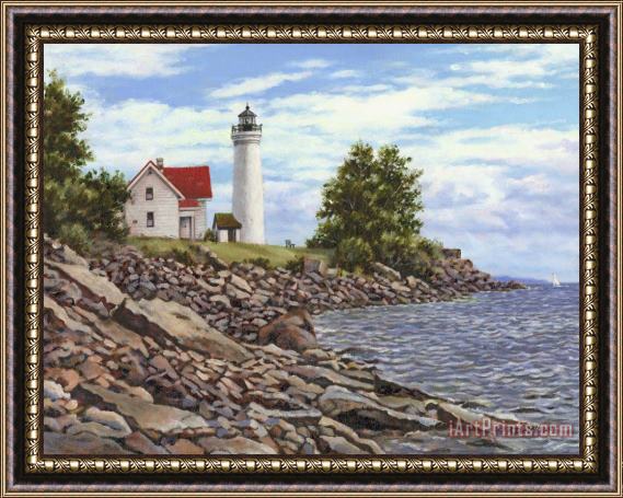 Richard De Wolfe Tibbetts Point Lighthouse Framed Painting