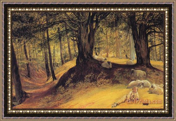 Richard Redgrave Parkhurst Woods, Abinger, Surrey Framed Painting
