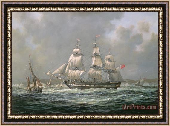 Richard Willis East Indiaman Hcs Thomas Coutts Off The Needles  Isle Of Wight Framed Print