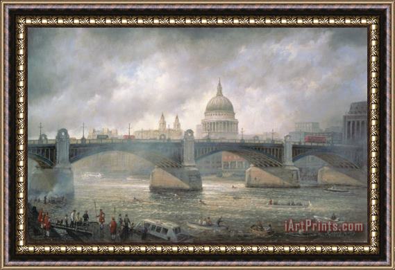 Richard Willis St. Paul's Cathedral From The Southwark Bank Framed Print