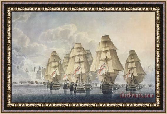Robert Dodd Battle Of Trafalgar Framed Painting