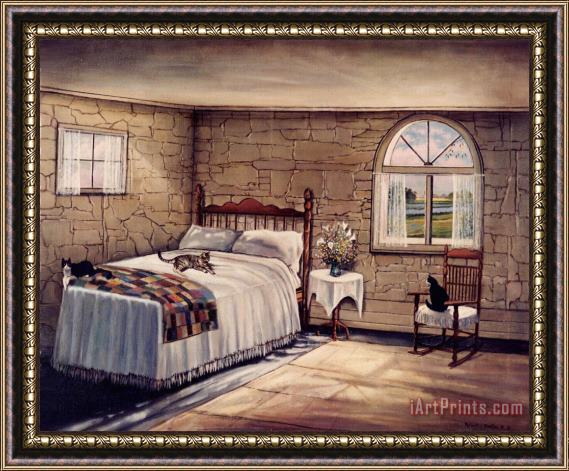Robert Foster Cat Nap Framed Painting