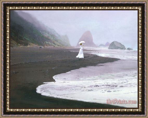 Robert Foster Parasol Beach Framed Painting