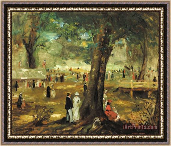 Robert Henri Picnic at Meshoppen, Pa Framed Painting