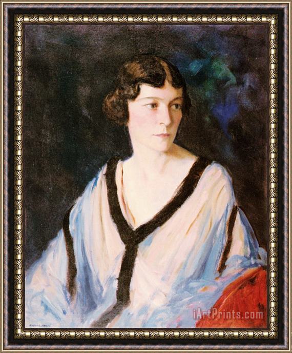 Robert Henri Portrait of Mrs. Edward H. (catherine) Bennett Framed Painting