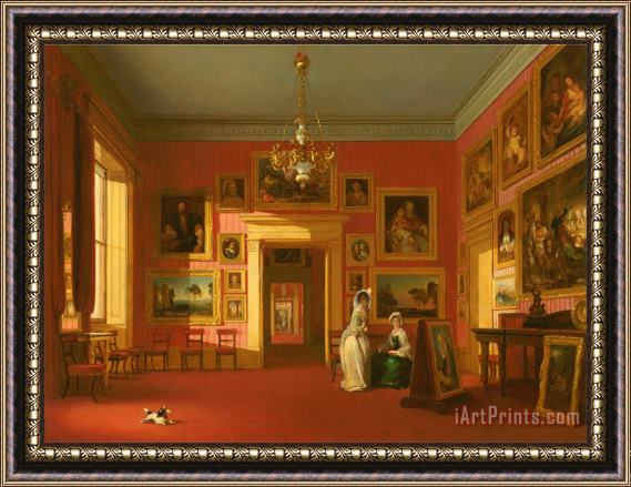 Robert Huskisson Lord Northwick's Picture Gallery at Thirlestaine House Framed Painting