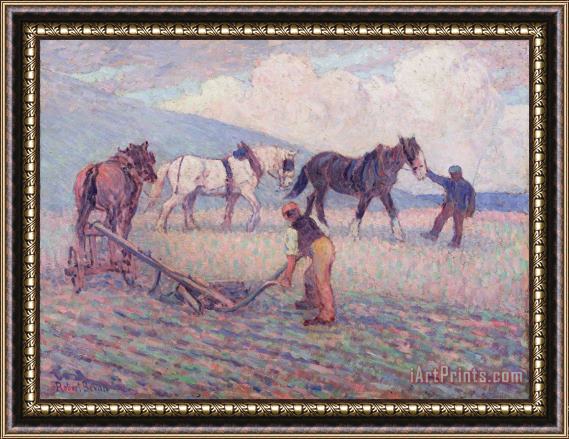 Robert Polhill Bevan The Turn - Rice Plough Framed Painting
