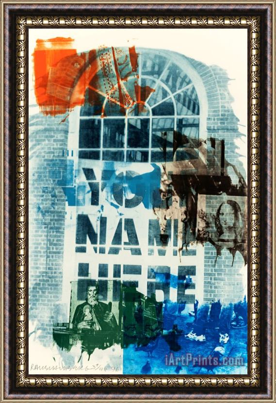 Robert Rauschenberg Blanco (from The Ground Rules Series), 1996 Framed Print