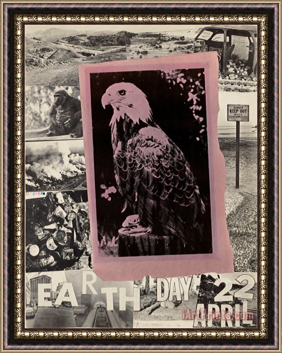 Robert Rauschenberg Earth Day Poster, 1970 Framed Painting