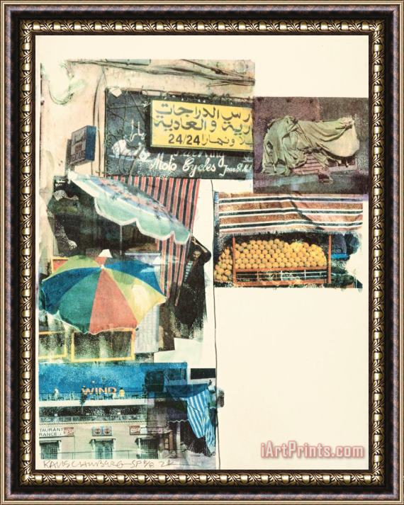 Robert Rauschenberg Flaps (from The Marrakitch Series), 2000 Framed Painting