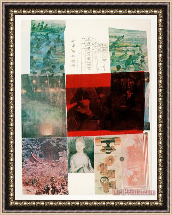 Robert Rauschenberg From The Seat of Authority, People Have Enough Trouble Without, 1979 Framed Painting