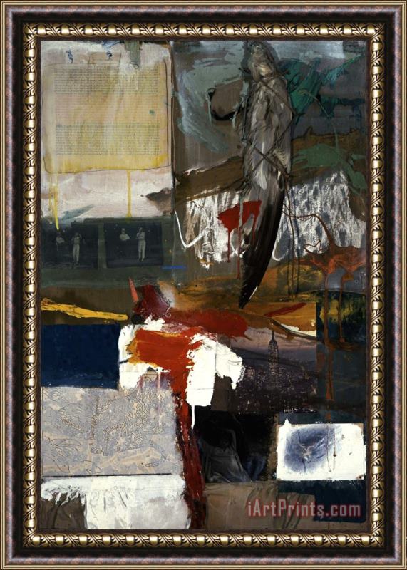Robert Rauschenberg Painting with Grey Wing, 1959 Framed Print