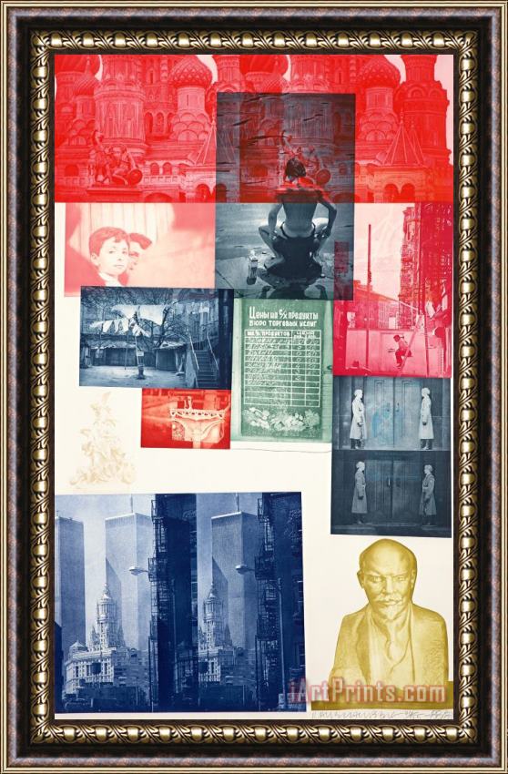 Robert Rauschenberg Soviet American Array I, 1988 89 Framed Print
