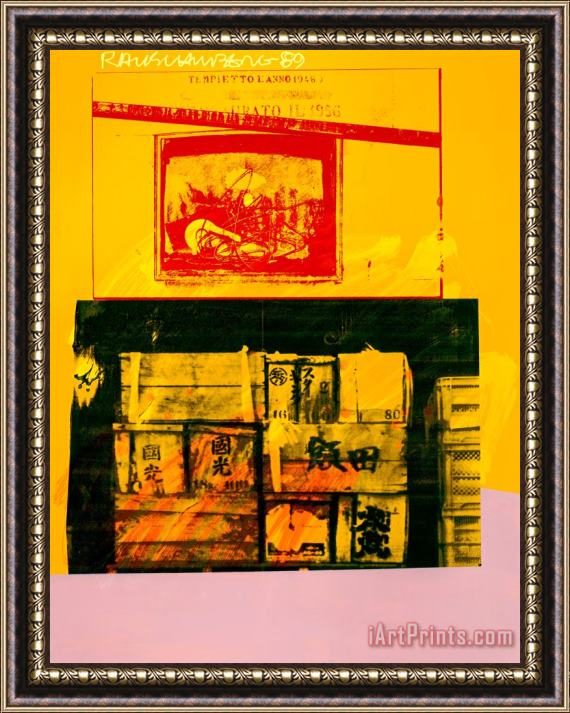 Robert Rauschenberg Story Crates (from The Urban Bourbon Series), 1989 Framed Painting
