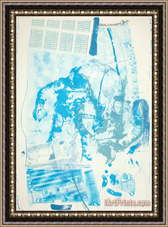 Robert Rauschenberg White Walk (from The Stoned Moon Series), 1970 Framed Painting