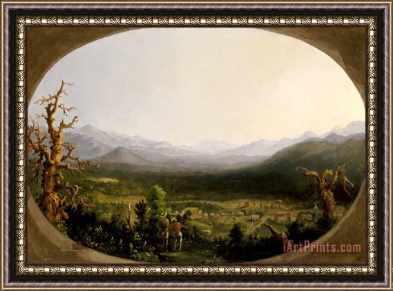 Robert Scott Duncanson A View of Asheville, North Carolina Framed Print