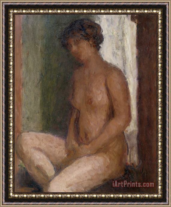 Roderic OConor Seated Nude Against the Light Framed Print
