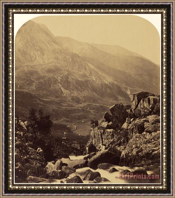 Roger Fenton  View From Ogwen Falls Into Nant Ffrancon Framed Painting