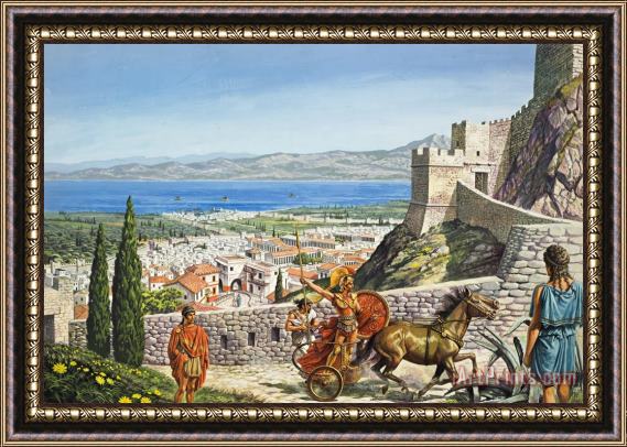 Roger Payne Ancient Corinth Framed Painting
