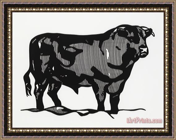 Roy Lichtenstein Bull #1,from Bull Profile Series, 1973 Framed Painting