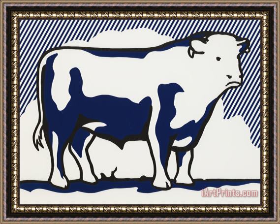 Roy Lichtenstein Bull #2,from Bull Profile Series, 1973 Framed Print