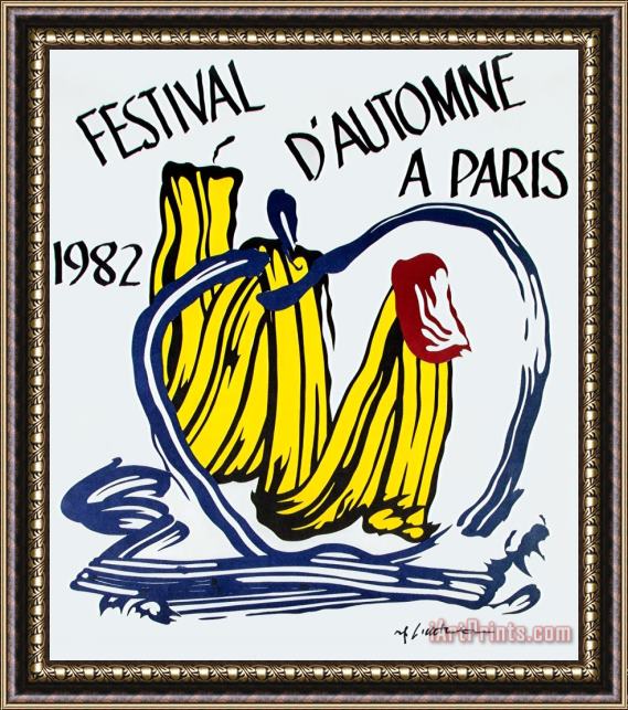 Roy Lichtenstein Festival D'automne a Paris, 1982 Framed Print