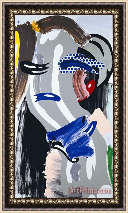 Roy Lichtenstein Gray Head, 1986 Framed Print