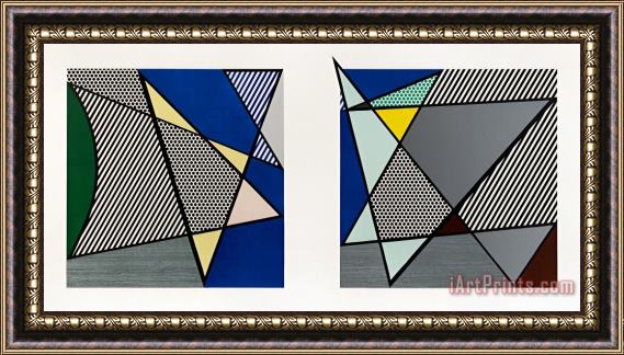 Roy Lichtenstein Imperfect #3, From Imperfect Series, 1988 Framed Painting