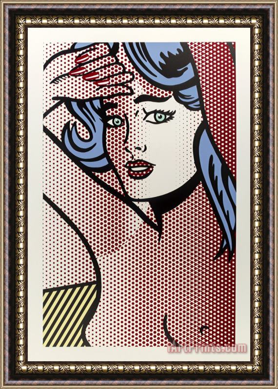 Roy Lichtenstein Nude with Blue Hair, From Nudes, 1994 Framed Print