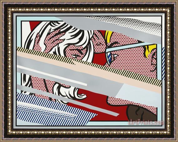 Roy Lichtenstein Reflections on Conversation, From Reflections Series, 1990 Framed Painting