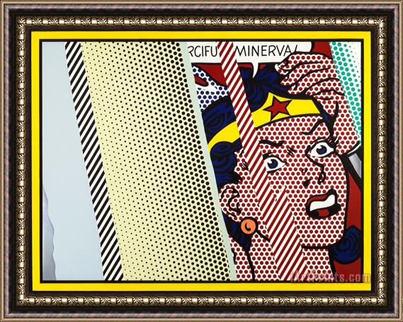 Roy Lichtenstein Reflections on Minerva (from The Reflections Series Framed Painting