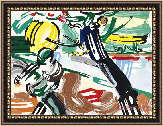 Roy Lichtenstein The Sower (from The Landscapes Series), 1985 Framed Painting