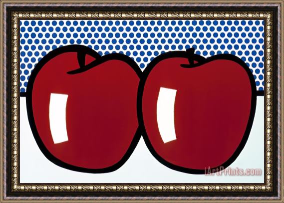 Roy Lichtenstein Two Apples 1972 Framed Painting