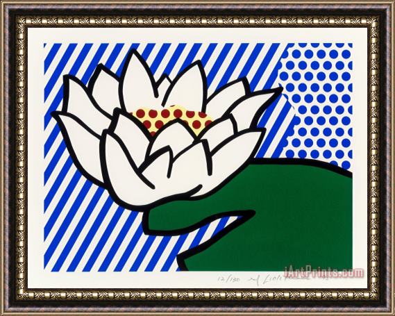 Roy Lichtenstein Water Lily, 1993 Framed Painting