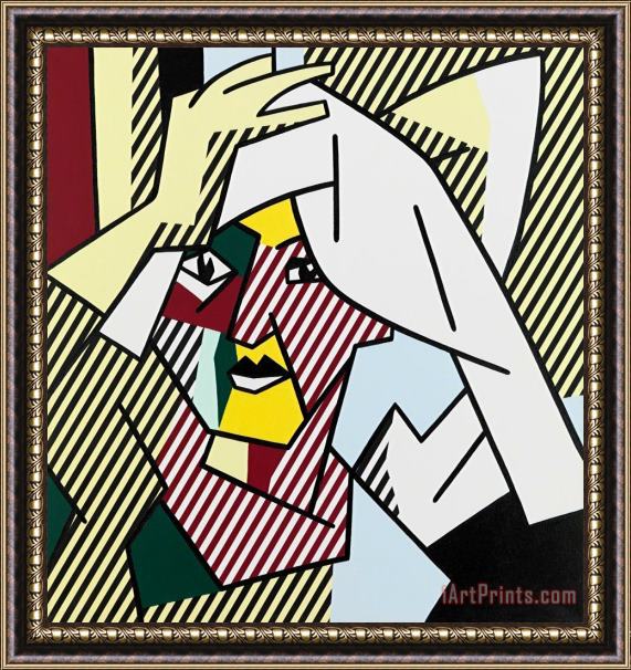 Roy Lichtenstein Woman Drying Her Hair, 1980 Framed Painting