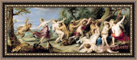 Rubens Diana and her Nymphs Surprised by Fauns Framed Print