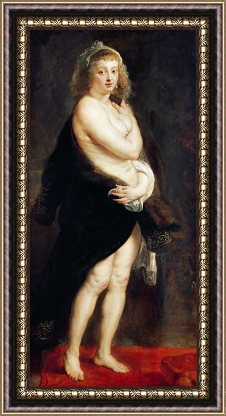 Rubens Helena Fourment in a Fur Wrap Framed Print