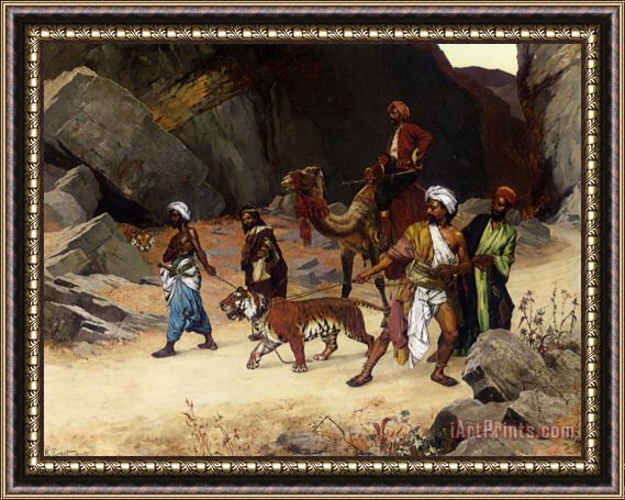 Rudolf Ernst The Return From The Tiger Hunt Framed Painting