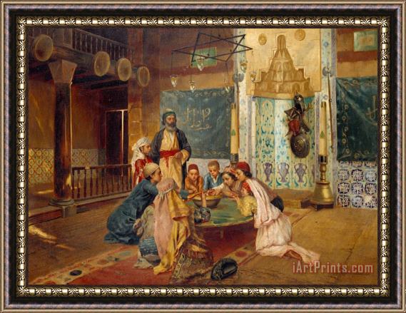 Rudolphe Ernst An Eastern Meal Framed Painting