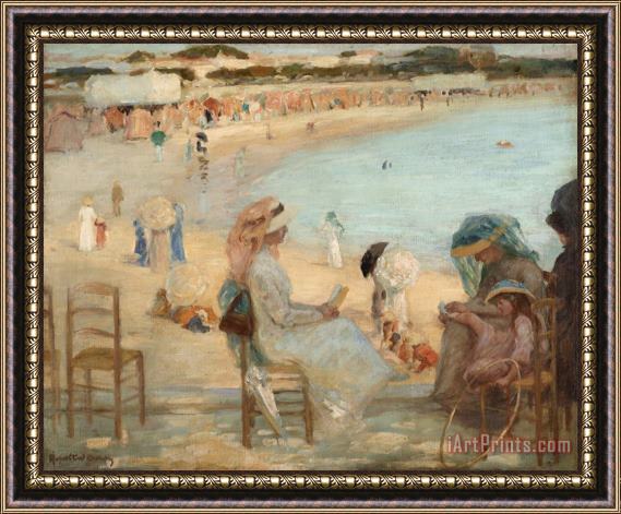Rupert Bunny On The Beach (royan) Framed Print