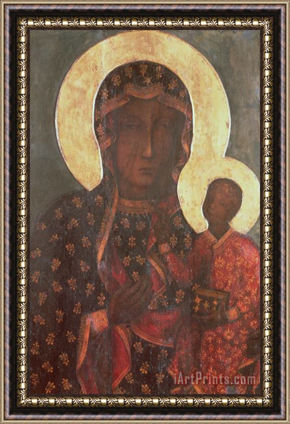 Russian School The Black Madonna of Jasna Gora Framed Painting
