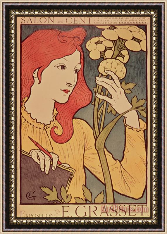 Salon des Cent Eugene Grasset Framed Painting