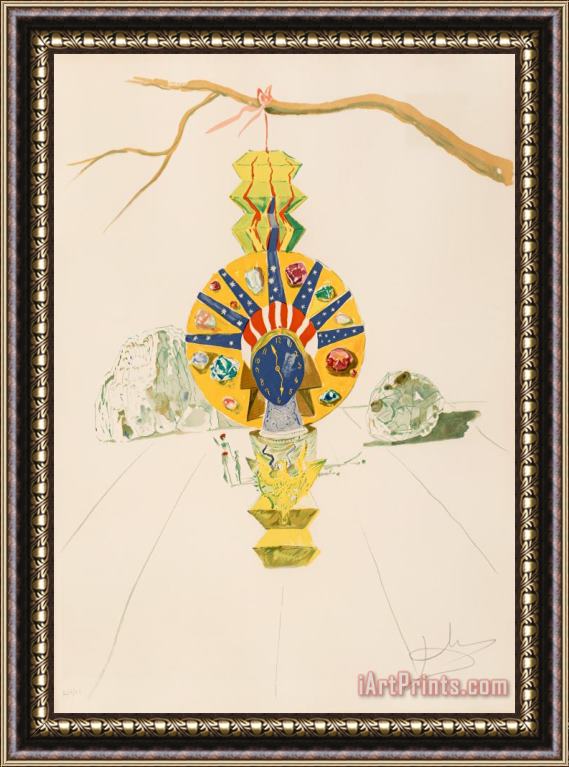 Salvador Dali American Clock, From Time, 1976 Framed Painting