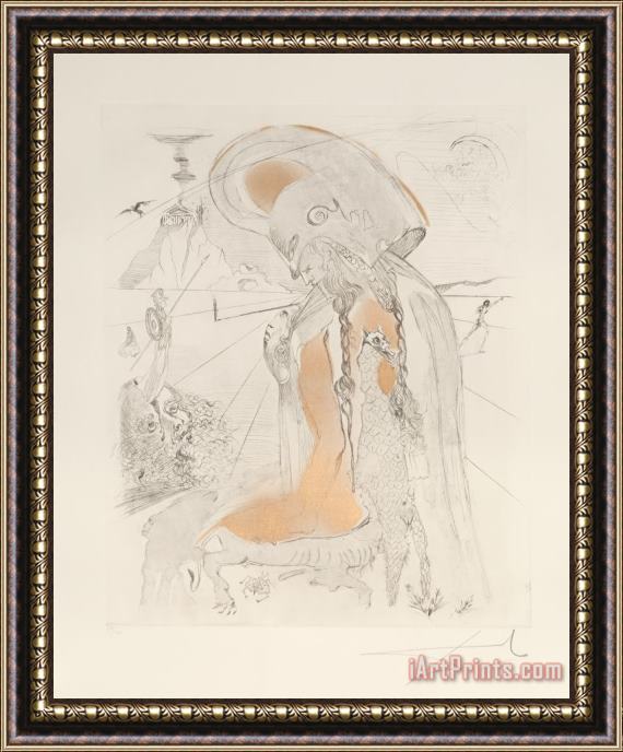 Salvador Dali Athena, From The Mythology, 1963 Framed Painting